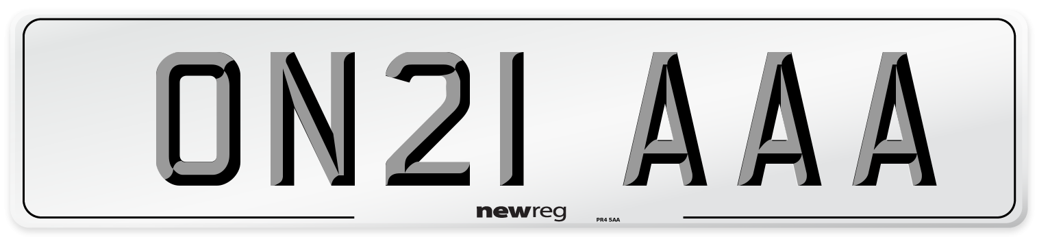 ON21 AAA Number Plate from New Reg